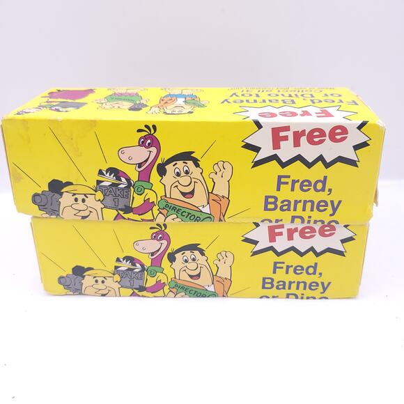 Vintage Flintstones Fruity Pebbles Fred and Barney Toys New In Box - Picture 2 of 7